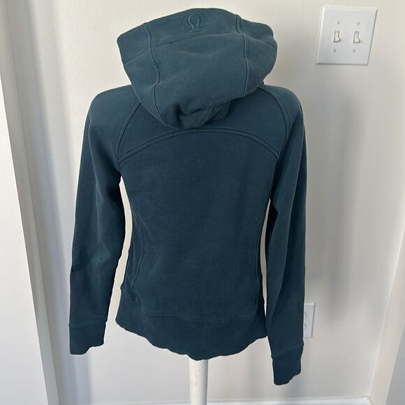 Lululemon Scuba Full Zip Green Hooded Sweat Jacket 6 - Picture 6 of 9
